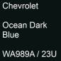 Preview: Chevrolet, Ocean Dark Blue, WA989A / 23U.